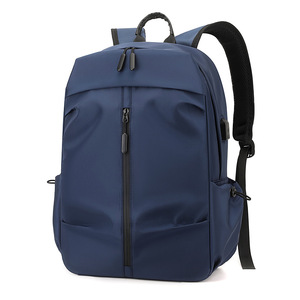 Laptop <b>Backpack</b> <b>Large</b> Capacity USB Charging Port Business Travel Commuting Youth Male Solid Color 10 Inches - Product Image 5