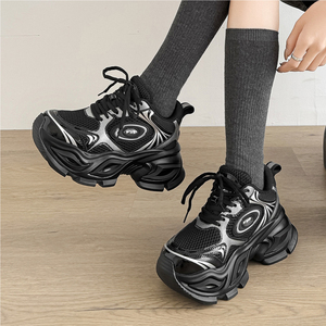 Chaussures de course décontractées respirantes en maille à semelle épaisse, de créateur, de luxe discret et de niche - Product Image 6