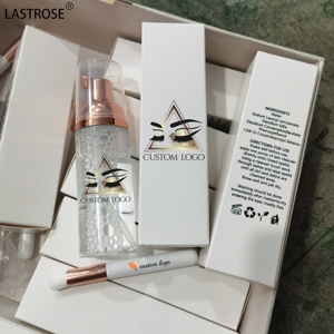 Hot Selling Private Label 60 ml Eyelash Shampoo Vegan Natural Liquid Makeup Lash <strong>Cleaner</strong> with <strong>Brush</strong> - Product Image 6