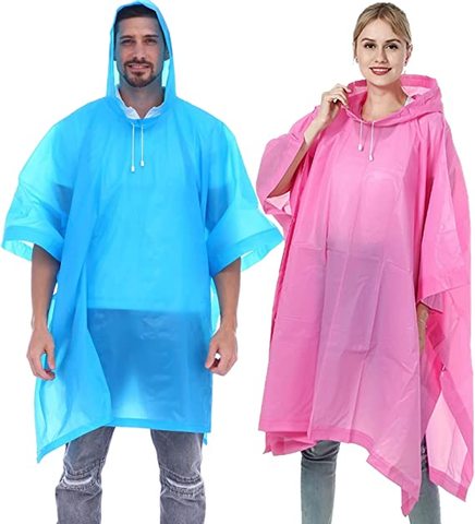 Unisex Lightweight Adult for Poncho Hooded Raincoat for Outdoor Activities-Hiking Single-Person Rainwear for Girls Made Plastic