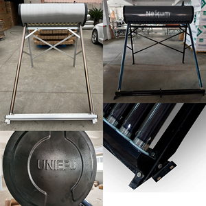Calentador de Agua <span class=keywords><strong>Solar</strong></span> de Tubo Evacuado Sin Presión de 250L, de Acero Prepintado, con Termosifón y Calentamiento Eléctrico - Product Image 2