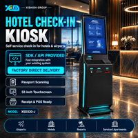 Kiosque d'Accueil Hôtelier en Libre-Service avec SDK, Boîtier Métallique sur Pied pour Hall d'Hôtel et Réception
