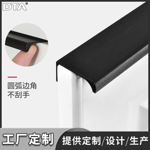 Manijas Ocultas para Puertas de Armario, de Aleación de Aluminio, en Dorado y Negro, Modernas y Minimalistas, Herrajes para Armario, Extra Largas, No Desmontables - Product Image 5