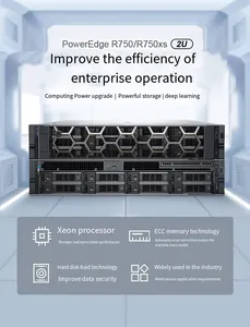 Originale EMC PowerEdge R750/r760/r750xs 2u Server di virtualizzazione Rack Host Xeon Silver 4310 16gb 1tb 800W Server Enterprise GPU