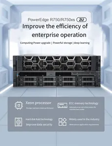 ต้นฉบับ EMC PowerEdge R750/r760/r750xs 2u แร็คเซิร์ฟเวอร์เสมือนจริงโฮสต์ Xeon เงิน 4310 16gb 1tb 800W GPU เซิร์ฟเวอร์องค์กร