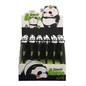 Cute National Treasure Panda Bamboo Neutral Pen can be wiped, optional black 0.5mm student creative stationery wholesale