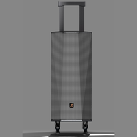 Enceinte trolley rechargeable avec entrée microphone, système audio portable haute puissance pour événements en extérieur