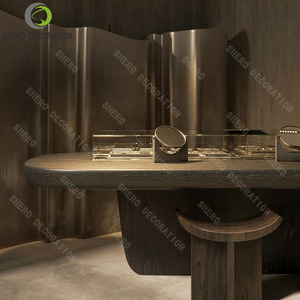 Custom Jewelry Shop Design Jewelry Display <b>Table</b> With Glass Cabinet Display Case Jewellery Shop Counter For Jewellery Showcase - Product Image 2
