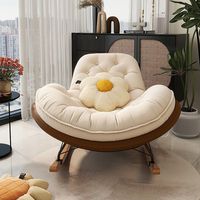 Fauteuil à bascule convertible en canapé, inclinable et transformable en lit, amovible et lavable, pour adulte, style luxe léger, pour salon, maison et balcon, idéal pour les moments de détente