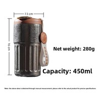 Thermos en titane isolé personnalisé avec logo, design élégant et de niche ; Tasse isotherme haut de gamme, sensation de luxe léger, préservation de la chaleur