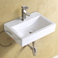 Lavabo mural en céramique sexy, vasque carré pour salle de bains, manuel rectangulaire, pour le lavage des mains