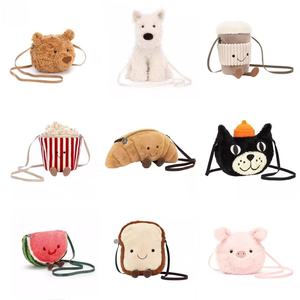 Bolsa de Lápices de Felpa con Diseño de Gato, con las Tres Etiquetas, Estilo West Highland White Terrier, Bolsa Cruzada en Forma de Croissant, de Poliéster, Moderna - Product Image 1