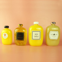 Bouteilles en plastique PET personnalisées de qualité alimentaire, plates, 100 ml, 250 ml, 350 ml, 500 ml, avec bouchons, flacons, contenants pour jus, boissons jetables