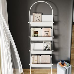 كينو بسيط صحيفة الرف الكلمة مجلة القرون الوسطى متعددة الطبقات عرض تخزين الرف كريم الرياح ضد الجدار - Product Image 2