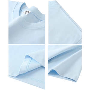 T-shirt personnalisé en coton mélangé épais 300 g/m² avec manches uniques – Vente en gros - Product Image 6
