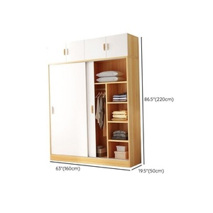 Armoire simple blanche moderne au design compact, meuble de chambre à coucher, coiffeuse, écologique, autoportante, grande taille - Product Image 6