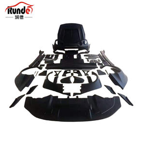 Runde matériau en Fiber de verre de haute qualité pour 2008-2019 <span class=keywords><strong>Nissan</strong></span> <span class=keywords><strong>GTR</strong></span> R35 mise à niveau LB V2 Style Kit de carrosserie large capot becquet de lèvre avant - Product Image 6