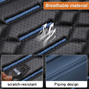 Fundas de Asiento de Coche FXAP para 5 Plazas, para <span class=keywords><strong>Tesla</strong></span> Model 3 Y Toyota Corolla Accord, Cuero de Lujo, Impermeables, Juego Completo - Product Image 6