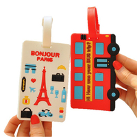 Étiquette de bagage personnalisée de luxe en PVC/caoutchouc/silicone avec imprimé animal, écologique, couleur et logo personnalisés pour sacs de voyage