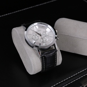 High Quality Pu Leather <b>Watch</b> Boxes With Clear Window Cushions Velvet Interior and Black <b>Watches</b> <b>Case</b> Storage - Product Image 4