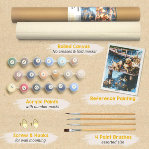 Kits DE DISEÑO DE FOTOS Paisaje callejero Impresionismo <span class=keywords><strong>Pintura</strong></span> DIY por números en lienzo - Product Image 2