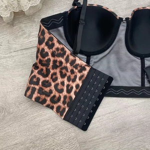 Chất Lượng Cao Có Thể Điều Chỉnh Ngắn Outwear <span class=keywords><strong>Leopard</strong></span> In Sexy Spaghetti Dây Đeo Thời Trang Giản Dị Đảng Mặc Bustier Corset Áo Ngực Hàng Đầu - Product Image 6