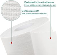 Bande adhésive en coton à l'oxyde de zinc Strappal, facile à déchirer, pour le sport, bandage rigide et résistant pour les blessures sportives, certifiée CE/ISO