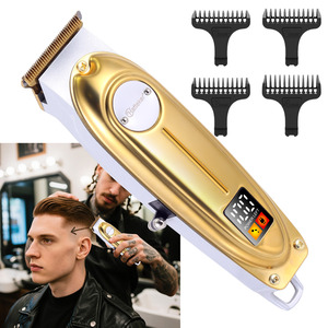 Hatteker-Cortadora <span class=keywords><strong>de</strong></span> pelo eléctrica para hombre, máquina <span class=keywords><strong>de</strong></span> <span class=keywords><strong>afeitar</strong></span> portátil para el hogar, con pantalla digital LCD, a prueba <span class=keywords><strong>de</strong></span> agua, para uso doméstico - Product Image 2