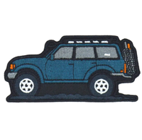 Patchs brodés personnalisés pour SUV 4x4 tout-terrain rouge, vente en gros, badges tactiques d'aventure à boucle et crochets pour vêtements