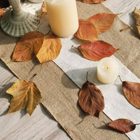 Chemin de table en lin tissé personnalisable à chevrons et blocs de couleur, style rustique campagnard, mariage, style américain, lavable