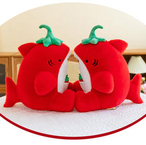 Peluche Requin Piment Rouge Doux et Amusant à Câliner, Jouet Créatif Nouveauté avec Mini Poche Piment pour Cadeau d'<span class=keywords><strong>Anniversaire</strong></span> - Product Image 3