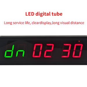 Horloge numérique à affichage LED de 1,5 pouce avec minuterie de compte à rebours pour l'entraînement physique en salle de <span class=keywords><strong>sport</strong></span> à domicile avec télécommande - Product Image 1