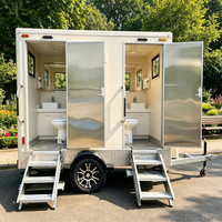 Cabine de toilettes industrielle conteneurisée à assemblage rapide, WC public mobile, unité d'assainissement extérieure écologique pour parc municipal