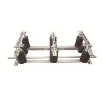 Sectionneur-curseur électrique CHHP GW1-12/630A 3 pôles à fusibles céramiques, marron, Chine, 50/60Hz, extérieur, haute tension MT&HT, montage sur colonne