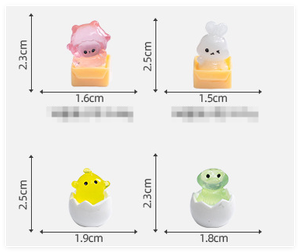 Figurines 3D DIY, accessoires, mouton, poulet, <span class=keywords><strong>lapin</strong></span>, crocodile, animaux en résine lumineux, ornements, jouet surprise pour enfants - Product Image 2