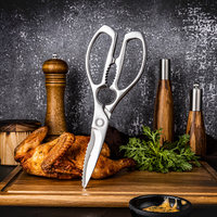 Qualité 3cr13 acier inoxydable multifonctionnel ciseaux cuisine métal cuisson coupe nourriture ciseaux cisailles Cutter pour cuisine