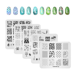 Mini Placas de Estampado de Uñas de Acero Inoxidable, Plantillas de Transferencia de Diseños de Uñas para Salón de Manicura - Product Image 1
