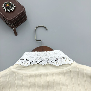 <span class=keywords><strong>Col</strong></span> amovible de style vintage avec appliqué brodé élégant en <span class=keywords><strong>crochet</strong></span> - Product Image 3