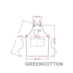 Tablier de cuisine en toile de <span class=keywords><strong>coton</strong></span> avec logo personnalisé, dos croisé pour homme, durable, résistant à l'huile, non décolorant, pour la cuisine à domicile, la pâtisserie - Product Image 2