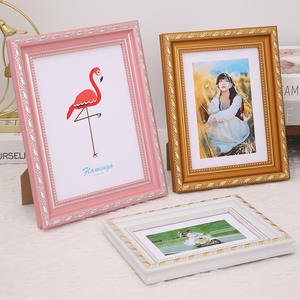 <span class=keywords><strong>Cadre</strong></span> <span class=keywords><strong>photo</strong></span> en plastique doré de style européen classique, vente en gros, taille 5x6x8"A4, décoration murale pour mariage - Product Image 5