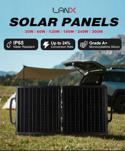 Paneles Solares Flexibles LANX de 300W, 180W, 90W, 10W y 30W, 24% de Eficiencia, Totalmente Negros, Sistema de Energía Solar, Plegables y Portátiles con Asa - Product Image 2