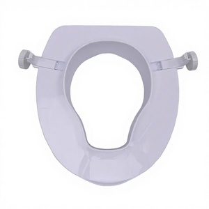 Homecare 4-Inch PP Lightweight Armless CE Certified Raised Toilet Seat Detachable Design 150kg Capacity <b>Portable</b> for Disabled - Product Image 1