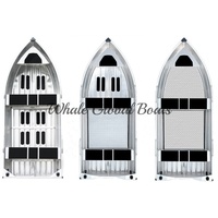 Bateau à rames en aluminium de 3,8 m avec plancher