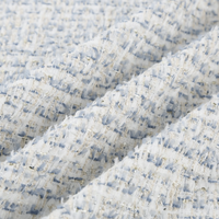 Tissu en laine de coton et polyester à carreaux brillants fantaisie en tweed pour vêtements et rembourrage de canapé