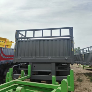 Orenos 80T รถกึ่งพ่วงแบบรั้วเหล็กน้ำหนักบรรทุกสูงสุดสำหรับรถบรรทุกรถพ่วง - Product Image 2