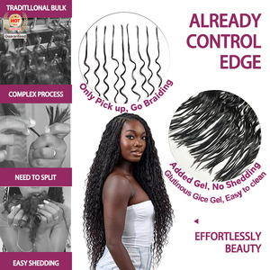 ผมถักเปียสไตล์โบฮีเมียน ผมลอนลึกแบบเป็นช่อ ผมหยิกแบบเป็นล็อค ผมถักโครเชต์แบบโบฮีเมียน ต่อผมแท้ - Product Image 2