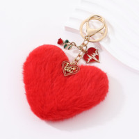 Porte-clés en émail en forme de grande rose rouge en forme de cœur, charmant et romantique, pour sacs, cadeau de Saint-Valentin pour les amoureux