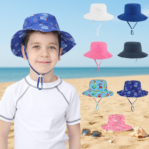 Chapeau Bob Ajustable pour Bébé, Chapeau de Soleil Imprimé pour Enfant, Protection Solaire Extérieure pour Garçon et Fille, Idéal Plage - Product Image 6