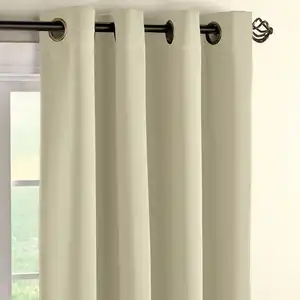 Short Blackout Window Curtain Panel Pull Wand Grommet Curtain