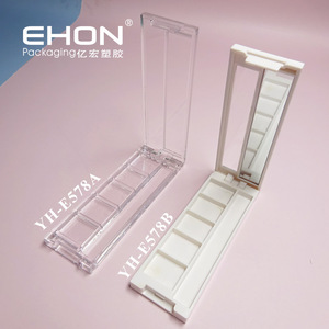 Clear Transparent Empty Eyeshadow Palette Custom 5‑well Plastic Makeup Palette Case Cosmetic <b>Blush</b> Powder Packaging Container - Product Image 5